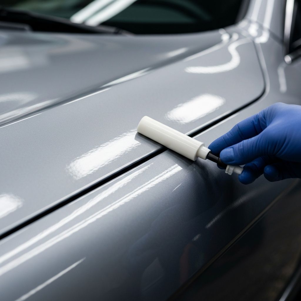 Lotus Wash technician detailing a car with foam wash